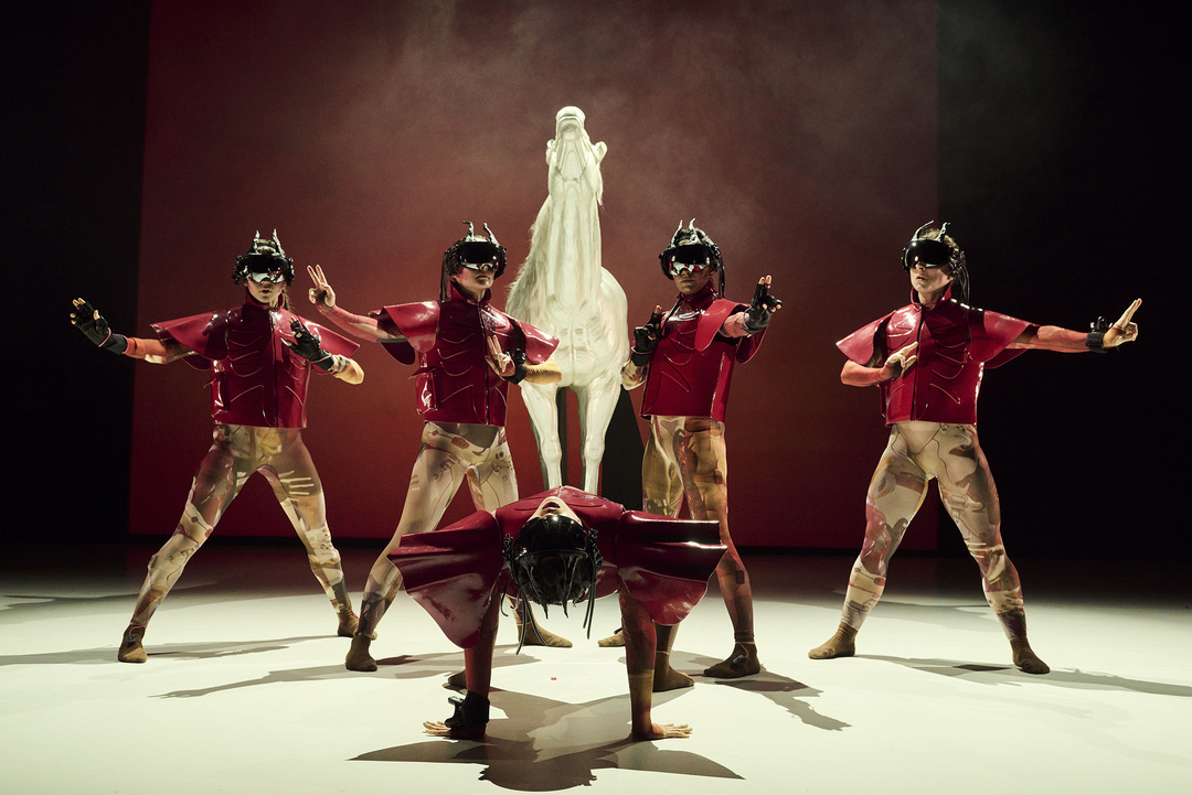 *The Ghost in the Glitch* by Brig Huezo, ensemble, Oper Köln; photo: Nathan Ishar / studio pramudiya