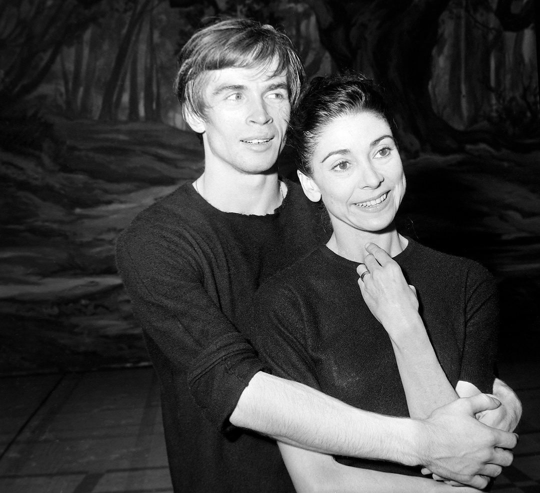 mit Margot Fonteyn bei Proben von «Les Sylphides», London, Covent Garden, 1963, Foto: Topfoto imago/United Archives