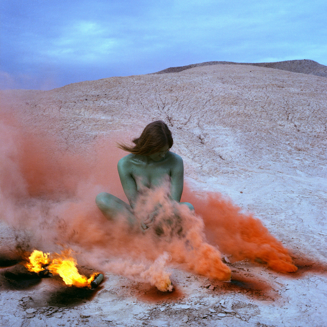Judy Chicago, *Immolation from the On Fire Suite*, 2013/2018; Archival pigment print; © Judy Chicago/Artists Rights Society (ARS), New York; Photo courtesy of Through the Flower Archives Courtesy of the artist