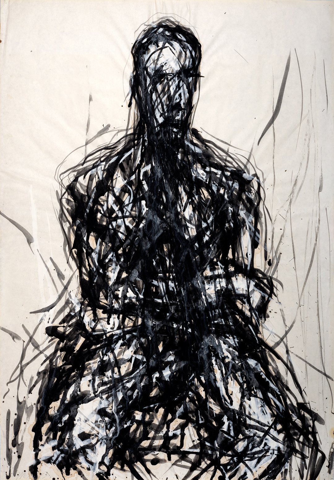 Max Uhlig, *Untitled (Male Portrait)*, 1983 ink; © VG Bild-Kunst, Bonn 2026; photo: Ludwig Rauch