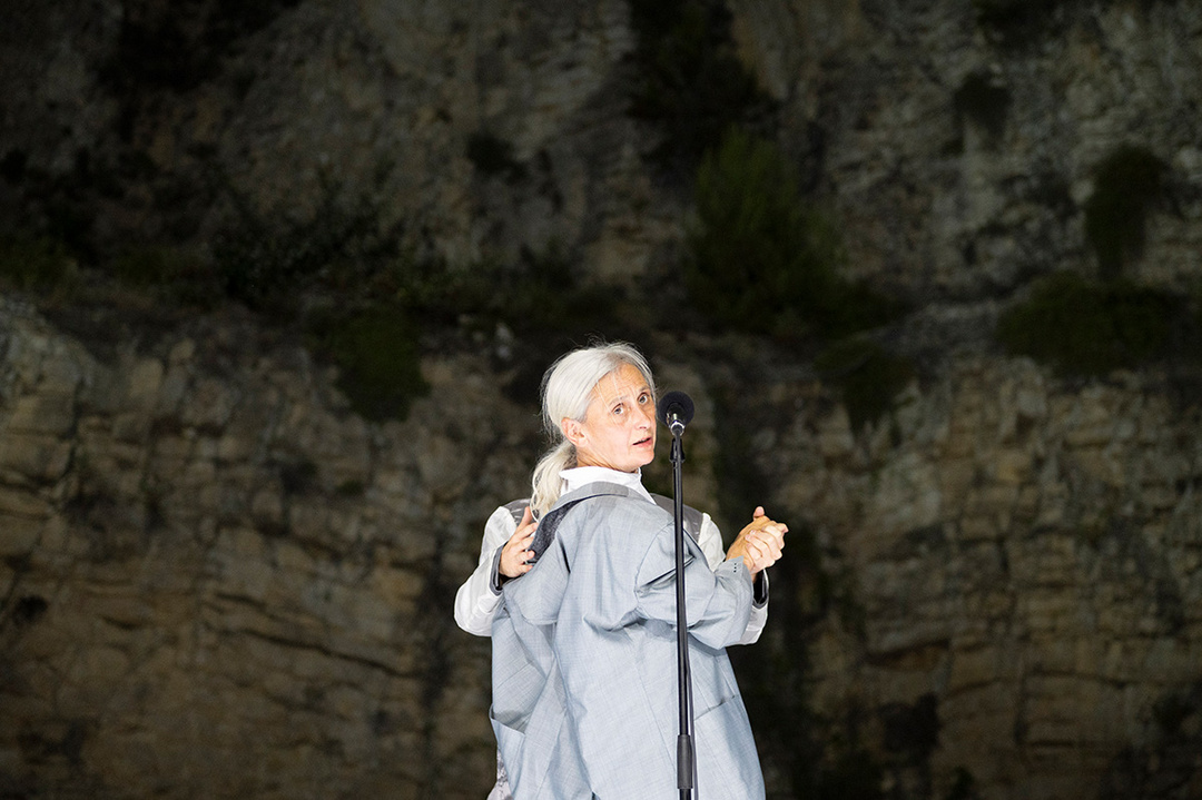 Solal Mariotte and Anne Teresa De Keersmaeker in *Brel*; photo: Anne Van Aerschot