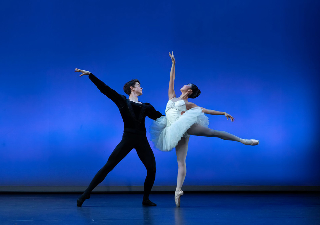 Royal Ballet School students perform *Christening Suite* by Christopher Wheeldon; photo: The Royal Ballet School. Photographed by Rachel Cherry