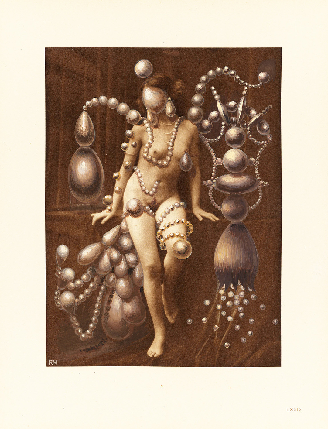 RuthMarten, #4 2022, from the series: *All About Eve Gouache* on heliogravure from 1923, ca. 22,8 x17 cm, Courtesy Van der Grinten Galerie © the artist; photo: Jeffrey SturgesRuth