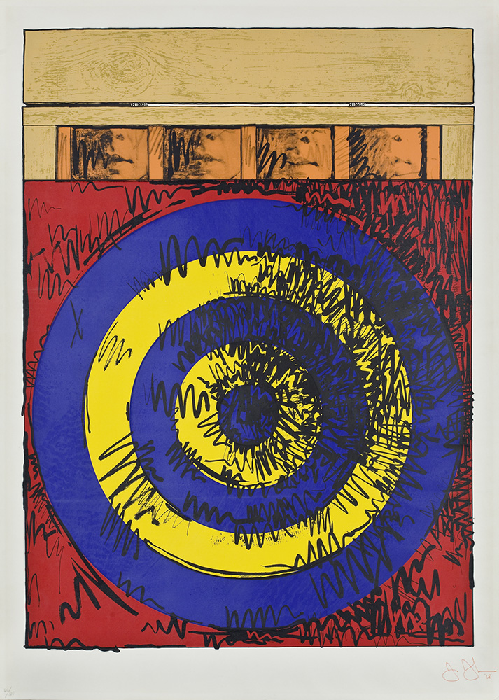 Jasper Johns, *Target with Four Faces*, 1968 Paper (Rives, with watermark), screenprint, 105 x 68 cm; © Jasper Johns, VG Bild-Kunst, Bonn Museum Ludwig, Köln; photo: Rheinisches Bildarchiv Köln