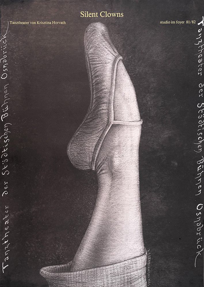 Jerzy Czerniawski, *Silent Clowns – Dance Theater* by Krisztina Horvath, Municipal Theaters Osnabrück, 1981, Offset print, © Jerzy Czerniawski; photo: Bernd Schönberger