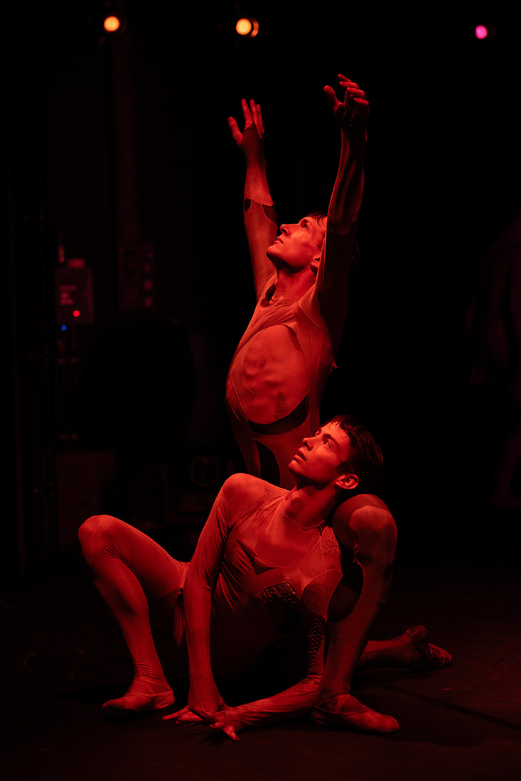 Pier Abadie and Elliot Renahy in *Strauss 2225: Dances for the Future* by Robert Binet, Junior Company of the Vienna State Ballet Academy; photo: Marian Furnica