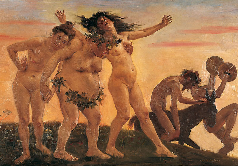 Lovis Corinth, Heimkehrende Bacchanten, 1898, Öl auf Leinwand, Foto: Von der Heydt-Museum Wuppertal