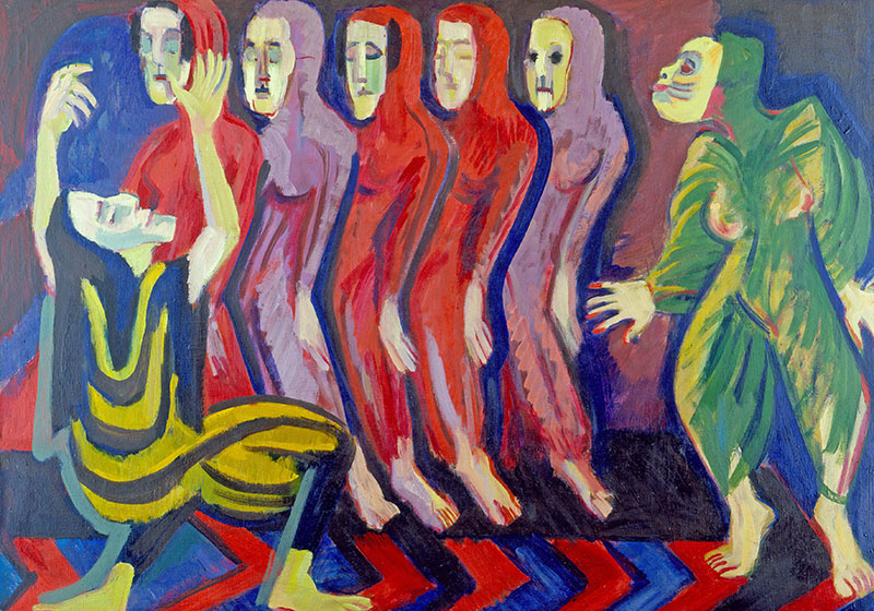 Ernst Ludwig Kirchner, Totentanz der Mary Wigman, 1926/1928, Courtesy Galerie Henze & Ketterer, Wichtrach / Bern