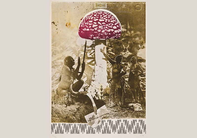Sigmar Polke, Mu nieltnam netorruprup, 1975 Farbige Offset-Lithografie, Institut für Auslandsbeziehungen e.V., Stuttgart Foto: Frank Kleinbach, Foto: The Estate of Sigmar Polke, Cologne /VG Bild-Kunst, Bonn 2018