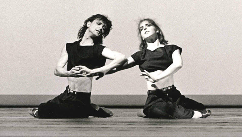 Silvana und Mario Schröder in ihrem Stück «Der Riss», 1988 beim Choreografenwettbewerb Dessau mit dem Förderpreis ausgezeichnet, Fotos: Siegfried Prölss