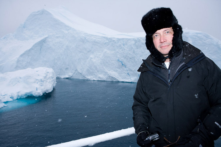 Jonathan Dove während einer Grönland Expedition.